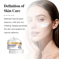Crème Visage Végane Bio au Collagène avec Niacinamide & Vitamine C Anti-rides, Éclaircissante & Anti-âge pour Usage Domestique