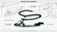 Poignée de porte extérieure intelligente avant gauche finition chromée pour Mazda M8 CX7 M6, poignée de tirage de porte extérieure à entrée sans clé