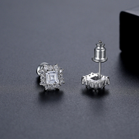 Anting-anting Stud CZ LUOTEEMI, Fashionable, Trendy, untuk Kegunaan Sehari-hari, Perhiasan Wanita Kantoran, Anting-anting Stud Korea yang Lucu untuk Wanita Muda