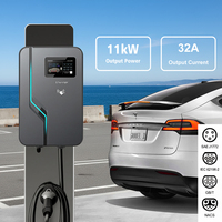Nuevo Cargador de Pared Inteligente WrightCharge de 11 kW y 32 A, Tipo 2 GB/T, CA para Vehículos Eléctricos, IP65, Certificado por FCC/CE/ETL/UKCA, Control por Aplicación, para Vehículos Eléctricos Globales
