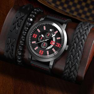 Coffret Cadeau Montre Homme IStapromo – Montre-Bracelet Décontractée en Cuir avec Affichage de la Date et Mouvement Quartz – Montres Tendance pour Homme - Product Image 4