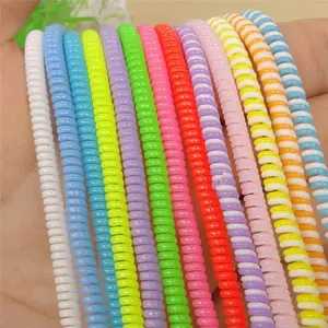 1/10Pcs Spiral USB Data Charger Cable 50/140cm Cord Protector Wrap Cable DIY Winder For IPhone 5 6 6S 7 8 Plus Samsung HTC