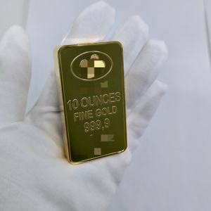 Pilier en cuivre de 10 oz avec numéro de série, type <span class=keywords><strong>lingot</strong></span>, pour artisanat métallique, souvenir en or spécial, style barre d'or, prix des lingots de cuivre de 10 OUNCES - Product Image 3