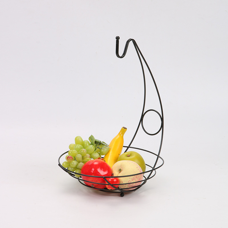 Кухонный Бытовой Холодильник, серебряная чаша для фруктов, кухонный Съемный держатель для фруктов с вешалкой для бананов