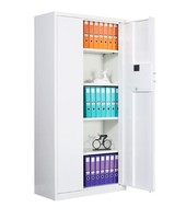 Coffre-fort de bureau commercial ignifuge et antivol en acier avec serrure électronique à code, 2 tiroirs, pour archivage de données