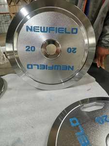 แผ่นเหล็กยกน้ำหนักชุบโครเมี่ยมปรับเทียบกันชนเพื่อฝึกความแข็งแรง-กก./ปอนด์แผ่นบาร์เบลแผ่น - Product Image 5