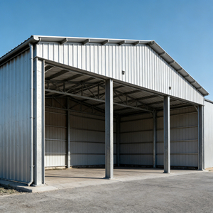 Garage/Entrepôt à structure en acier robuste de <span class=keywords><strong>grande</strong></span> envergure pour atelier préfabriqué moderne avec acier de qualité Q235/Q355 en profil H - Product Image 5