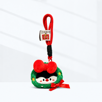 Porte-clés Kawaii en peluche doux et résistant, poupée bonhomme de neige, breloque de sac, animal en peluche, avec cordon tressé pour sac à dos
