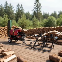 Processeur hydraulique de bois de chauffage RM7 20T-380 avec fendeuse de bûches à cale 4 voies pour usage agricole