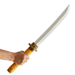 Épée de samouraï <span class=keywords><strong>japonaise</strong></span> en mousse PartyGears, manche orange, jouet de cosplay <span class=keywords><strong>ninja</strong></span> katana - Product Image 3
