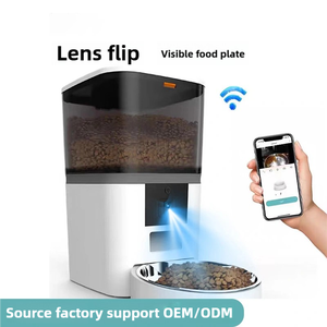 Alimentador automático inteligente para mascotas de 6L, cuencos dobles, dispensador de acero translúcido, comida para gatos, perros, comida para perros, alimentador inteligente - Product Image 2