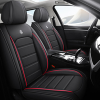 Fundas de Asiento de Coche Universales de Cuero Rexine Gris Clásico y Negro Marcan, Juego Completo de 10 Piezas para Todas las Estaciones, para Nissan