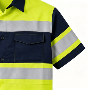 High Visibility Short Sleeve Reflective T-Shirt, Custom Summer Work Tee for Wholesale - Product Image 5