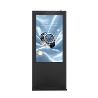 Pantalla LCD para Exteriores de 86 Pulgadas, Alto Brillo (3000 Nits), IP65 Impermeable, Kiosco Digital con Gráficos Animados, SDK para Metro, Soporte de Pie