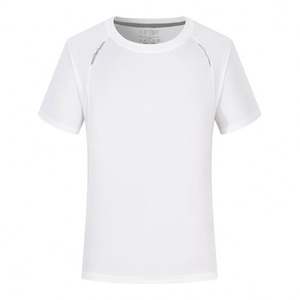 Camisetas de algodón y poliéster de Color sólido de buena calidad para hombre, camisetas de cuello redondo de talla grande, camisetas con logotipo personalizado para hombre - Product Image 5