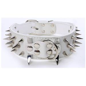 Kingtale Sharp Spiked <span class=keywords><strong>Studded</strong></span> Hunde halsband Stilvolle Leder Hunde halsbänder für mittlere und große Hunde - Product Image 3