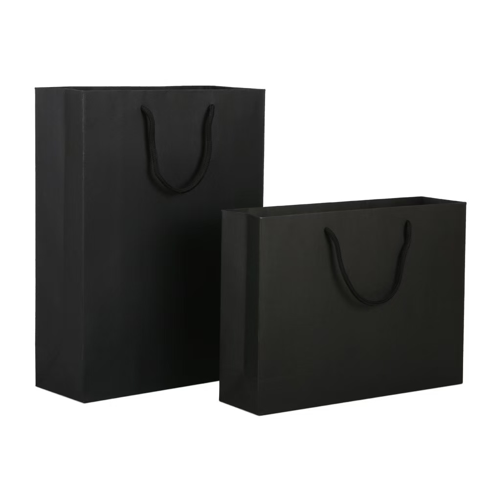 Custom Luxury Gift Wrapping Kraft Paper Bags Custom Printed With Your Own Logo High End For Jewelry Cosmetics