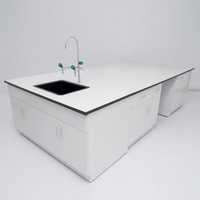 Table de laboratoire en acier moderne, banc de laboratoire sur mesure pour l'école et l'hôpital