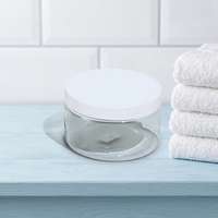 Pots en plastique recyclables de 60g, 100g, 120g, 250g avec couvercle doré pour crème corporelle, emballage cosmétique