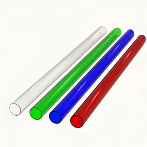 鑫科达亚克力切割至橙色红色绿色蓝色彩色亚克力管透明塑料管透明有机玻璃管