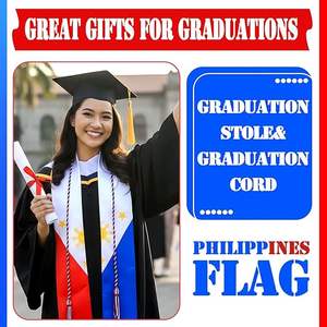 Estolas y Cordones de Honor Personalizados Ecológicos con Banderas de Filipinas para Hombres y Mujeres - Product Image 3