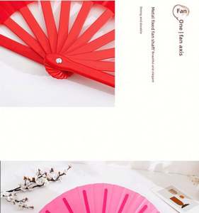 Éventails pliants en bambou personnalisés en gros, mini et grandes tailles, éventails peints à la main d'art populaire pour mariages et promotions - Product Image 5