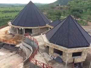 Construction légère <span class=keywords><strong>Maison</strong></span> Hangar Matériaux de toiture Galvalume Alu-zinc Tuiles métalliques revêtues de pierre colorée - Product Image 5