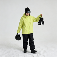 Veste de ski professionnelle coupe-vent pour femme, style nordique, chaude, entièrement zippée, imperméable, anorak de ski pour femme
