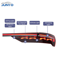 Feux arrière Junyo pour Audi A6 2019-2024, feux arrière à LED modifiés, feux de freinage, clignotants