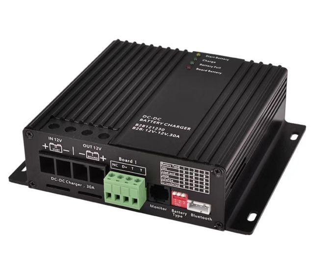 12V to 12V 30A DC-DC Battery Charger with BT, Free APP and Meter,Automatic Smart B2B Charger,Battery to Battery