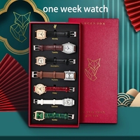 Tomi Luckyfox jam tangan kuarsa wanita mewah Set jam tangan wanita trendi baru untuk anak perempuan Montre Femme Reloj dengan kemasan kotak