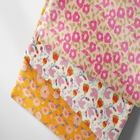 Tulip Designs 100% Polyester Jacquard Tissu Mignon Floral Petits Motifs pour Enfants Poly Jacquard avec Petits Motifs Mignons