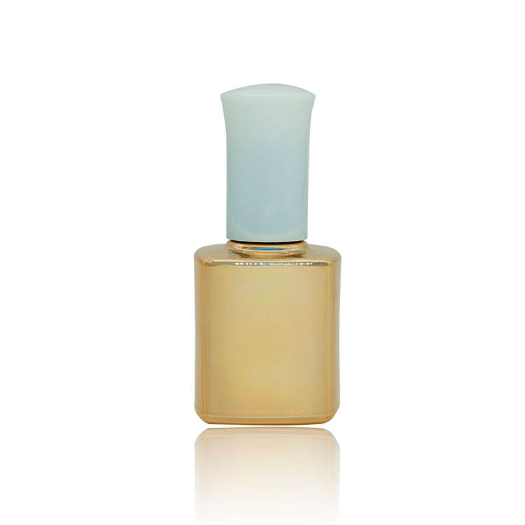 Yellow Green Thick Glass Empty Nail Polish Bottles With Brush OEM ODM