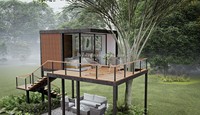 Mini-maisons préfabriquées en panneaux sandwich, design moderne de 10 pieds, installation facile, bureau portable, mini-maison, camping-car