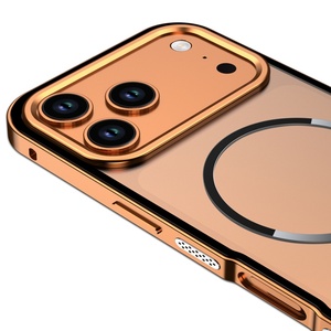 เคสโทรศัพท์แม่เหล็กแบบด้าน วัสดุ PC สำหรับ iPhone 17 14 15 16 Pro Max พร้อมกรอบระบายความร้อนอะลูมิเนียมอัลลอยด์ ป้องกันการกระแทก ขายดี - Product Image 5