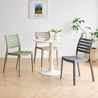 Fauteuil de salle à manger de luxe moderne minimaliste nordique transfrontalier, en plastique épaissi et empilable, pour l'ameublement domestique