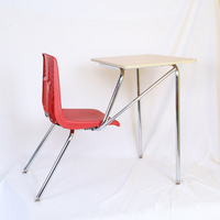 Chaise d'écolier avec tablette d'écriture, mobilier scolaire, chaise de classe, bureau d'étudiant, table d'écriture pour collège