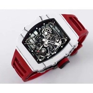 Reloj de Lujo de 26 Años de Duración, de Primera Calidad, Blanco y Rojo, de Fibra de Carbono, Ultrafino, Resistente al Agua hasta 30 Bares, con Cristal de Zafiro y Reserva de Energía - Product Image 6