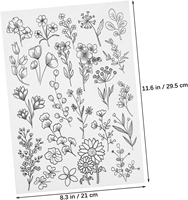 4 feuilles de motifs de broderie hydrosolubles et de broderie florale pour la couture à la main et à la machine, légères pour les fournitures