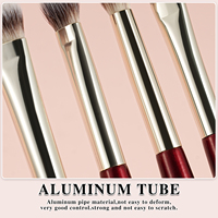 Ensemble de pinceaux végétaliens personnalisés pour les yeux Kit complet de pinceaux de maquillage pour fard à paupières et sourcils Cheveux synthétiques de luxe