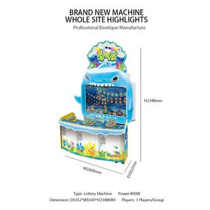 معدات ألعاب فيديو كبيرة تعمل بقطع النقود المعدنية للبالغين للأطفال ، آلة يانصيب مدينة الشيطان المجنون لإطلاق النار على سمك القرش المشاغب الوطني - Product Image 3