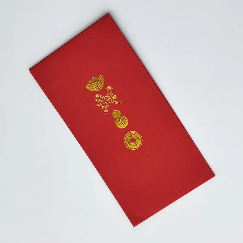 Custom Red Packet Envelope Chinese New Year Ang Bao Print Luxury Foil Hot Stamping