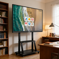 لوح أبيض تفاعلي ذكي من إيلون ديس بلاي مقاس 75 بوصة بدقة 4K مع شاشة لمس وواي فاي للاجتماعات طراز EL75-IWB