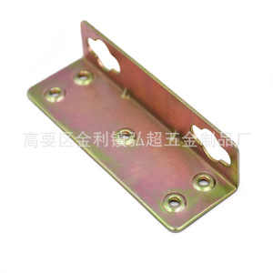 Support d'angle de lit 25x43x130mm en fer zingué, support durable pour cadre de lit et meubles de chambre - Product Image 3
