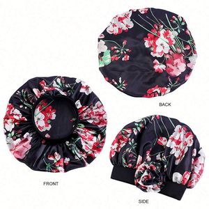 Gorro de Satén Ajustable con Diseño Floral y Accesorios, para Uso Diario, Viajes y Ocasiones Casuales - Product Image 6