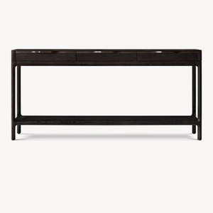 RH americano in legno massello portico <span class=keywords><strong>tavolo</strong></span> contro la parete divano posteriore diversi in rovere retrò pannello divisorio lungo <span class=keywords><strong>tavolo</strong></span> personalizzato - Product Image 4