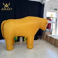 Costume de combat de taureau gonflable d'approvisionnement direct d'usine, costume de taureau de dessin animé d'animal de marche réaliste gonflable géant pour le spectacle, affichage