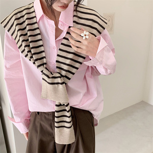 Ultima 2023 scialle esterne a righe da donna primavera <span class=keywords><strong>e</strong></span> autunno alla moda con spalle All-match - Product Image 2