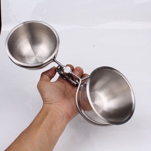 Comederos Dobles para Loros, Tazón de Acero Inoxidable 304 para Comida y Agua de Aves con Abrazadera Antivuelco para Jaulas Grandes y Perchas - Product Image 2