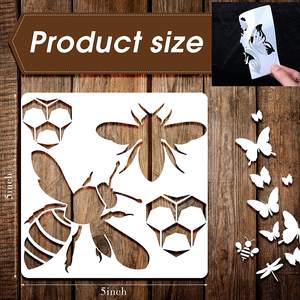 Pochoirs à insectes pour peinture, réutilisable, Animal, plante, musique, printemps, été, automne, hiver, modèle de <span class=keywords><strong>pochoir</strong></span>, bricolage pour bois - Product Image 2